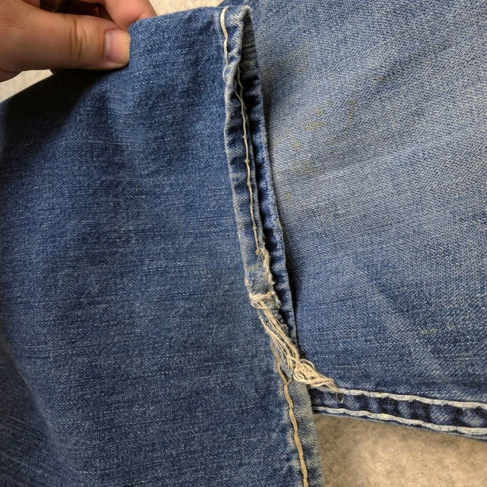 True Religion Ricky Super T Jeans Distressed USA Made Size 38 (Fits 37x33)‎ READ